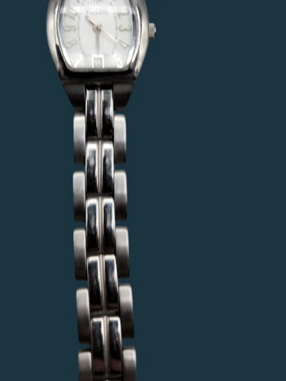 Fossil Womens Watch ES-2072 Brushed Stainless Steel 5.75